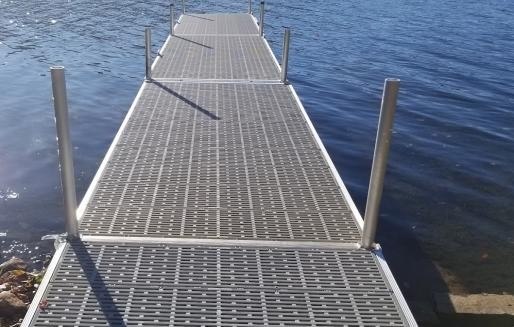 FWM Docks walkway with open-grate decking